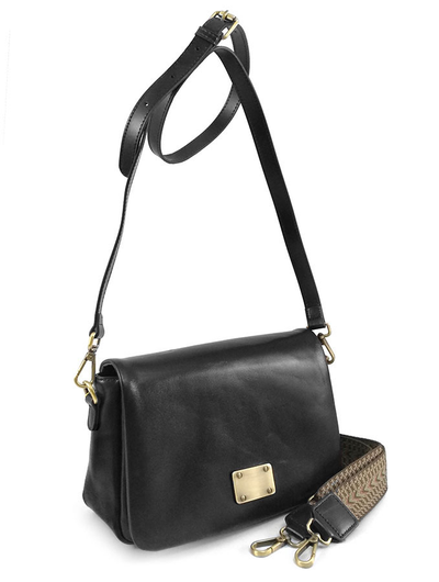 (АРТИКУЛ: 9778/42) СУМКА ЖЕНСКАЯ, НЕБОЛЬШАЯ, НАТУРАЛЬНАЯ ГЛАДКАЯ КОЖА, ЧЕРНАЯ, С ДВУМЯ ПЛЕЧЕВЫМИ РЕМНЯМИ