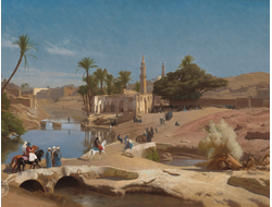 Картина обогреватель, репродукция Жан-Леона Пейзаж в Эль-Файюме