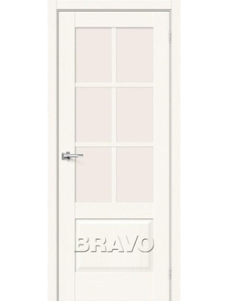 Межкомнатная дверь с экошпоном Прима-13.0.1 White Wood/Magic Fog