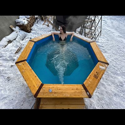 Деревянная купель с подогревом для бани
