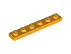 Plate 1 x 6, Bright Light Orange (3666 / 6020074)