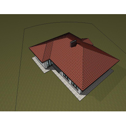 Одноэтажный дом с четырьмя спальнями 160м² (S17)