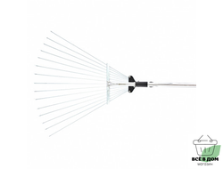 Грабли веерные 15-зуб (прутков) с черенком 120см металл 55x11см