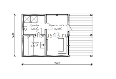 Баня в стиле Фахверк 48 кв.м.