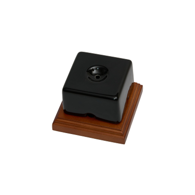 Коробка распределительная керамическая 77*44. Чёрная