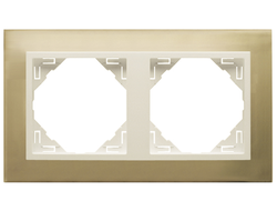 Efapel 90920 TOP, Рамка 2 поста, золото/жемчуг