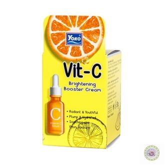 Крем-сыворотка для лица с витамином С YOKO VIT-C BRIGHTENING BOOSTER CREAM. 50g