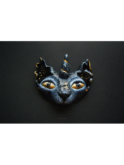 &quot;Зверёк с восхода&quot;, волшебная брошь с котом-единорогом