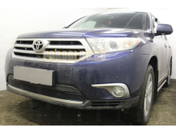 Защита радиатора Toyota HIGHLANDER U40 2010-2013 black PREMIUM