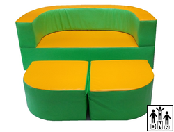 Детская игровая мебель "Солнце" салатовый / желтый