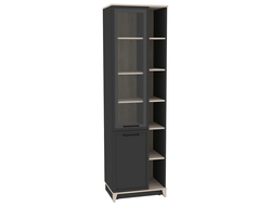 Гостиная AURELIO (АУРЕЛИО) - AURELIO 1 Шкаф МЦН Антрацит-Блеквуд Сатиновый