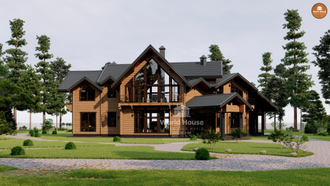 Шикарный дом из клееного бруса - проект №98