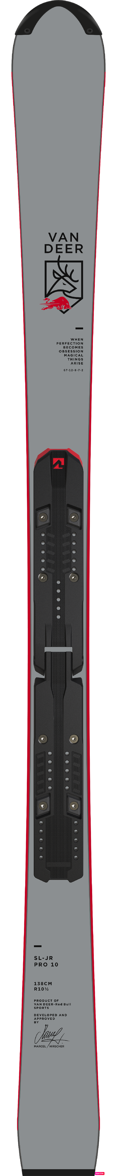 Для слалома юниорские Van Deer SL-JR PRO 148cm R11 grey [JR RACE INF PIVOT] + Marker; COMP 12 GW DIN 4-12 (grey)