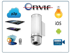 Уличная WiFi охранная видеокамера + фонарь с аудио каналом (дуплекс) , с DVR. Full HD (CAMB)