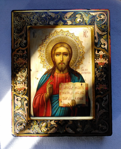 Господь Вседержитель. Спаситель. Рукописная икона 22х28см.