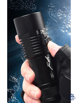 Фонарь подводный Diving D1 T6-1000Lm-белый 13см, с аккум.