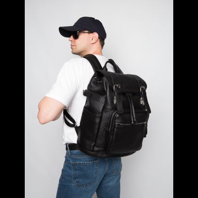 Кожаный рюкзак Volturno NEW Premium black (арт. 3004-61)