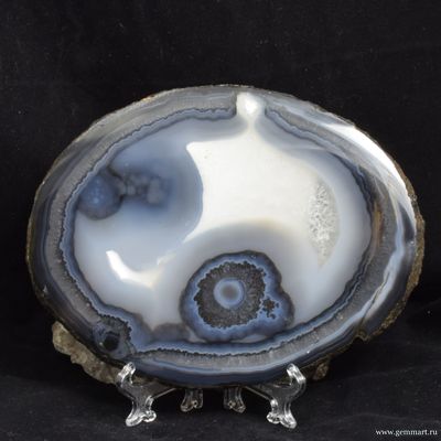 Агат - полированный спил - 158*120*6мм