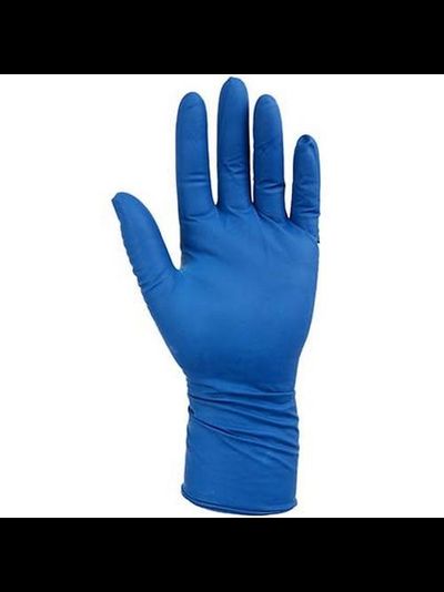 Перчатки латексные сверхпрочные A.D.M. HIGH RISK, цв. синие 25 (пар/уп.)