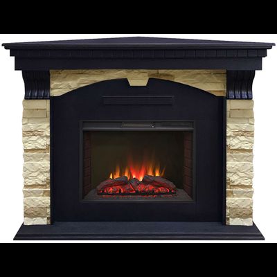 Угловой электрокамин Дублин BL M1 с очагом Sparta 25.5 LED