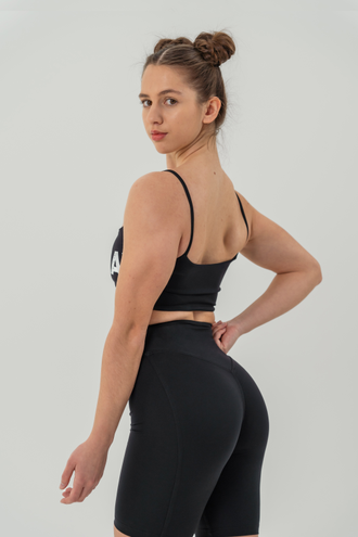 Шорты HIGH WAISTED LEGGINGS SHORTS 9″ SNATCHED 614 Черные