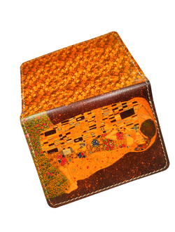 Обложка на автодокументы с принтом "Поцелуй"