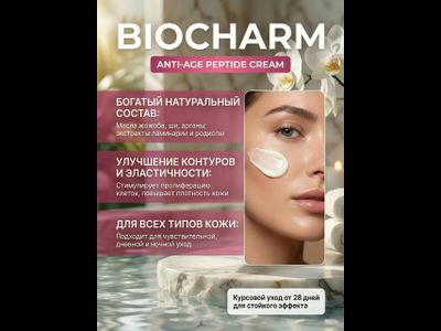 Пептидный крем АНТИ-ЭЙДЖ КОРРЕКЦИЯ, 30 мл.