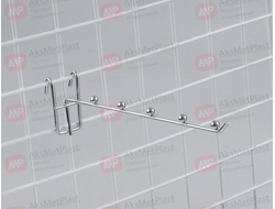 P004 Крючок на торговую решетку 5 шариков цвет: хром L= 200 мм d=5 мм