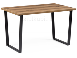 Стол Лота Лофт 120 25 мм дуб делано темный / черный матовый