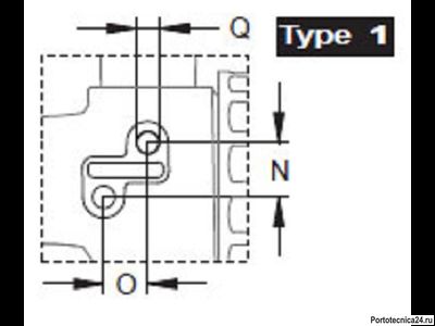 Кран 2х ходовой; тип ручки LL; крепление TYPE 1; вх.-вых.Г1"1/4