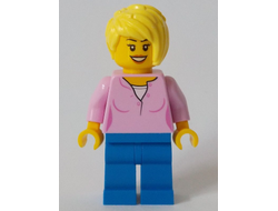 Toy Store Owner - Bright Pink Female Top, Blue Legs, n/a (cty1047)