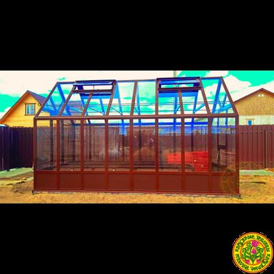 Базовая комплектация теплицы из стекла  и алюминия БРИТТОН размером 5000 x 2500 мм