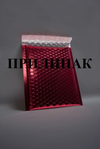 Металлизированный пакет с воздушной подушкой СD красный (red)