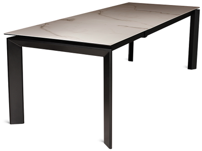 LARS черный / керамика мрамор 160(+70)х90