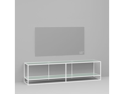 Тумба TV stand 160 lite 2 white матовое стекло