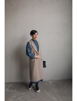 Жилет из шерсти (песочный)