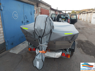 Тент на лодку САЛЮТ Realcraft 370 ( лекало в WELLBOAT 37 NEXT арт. 947, 856)