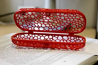 Футляр для очков с магнитной защелкой. Поверхность создана с помощью алгоритма Г.Ф. Вороного.