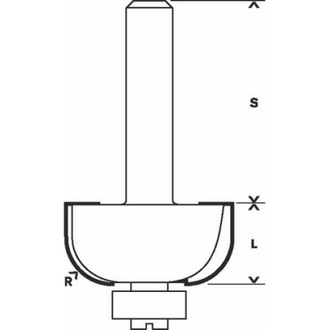 Галтельная фреза Bosch 8 ( L-14; R-10 )