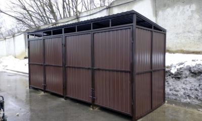 Мусорная площадка на 4 бака (арт. МП 04)