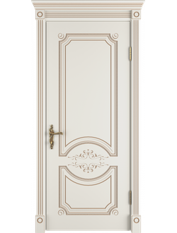 VFD. MILANA 3D/ IVORY PC. МИЛАНА 3D/ СЛОНОВАЯ КОСТЬ-ПАТИНА КАПУЧИНО. ПОЛОТНО ГЛУХОЕ