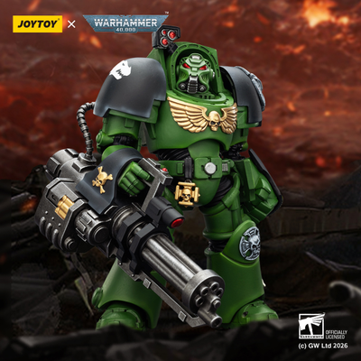 Терминатор Саламандр (Warhammer 40K) - КОЛЛЕКЦИОННАЯ ФИГУРКА 1/18 Salamanders Terminator with with Power Fist and Assault Cannon (JT03233) - JOYTOY