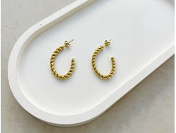 Серьги овалы витые