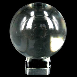 Хрустальный шар,  8 см, со стекляной подставкой