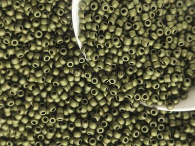 Toho 11/0 - 5г - 617 Металлизированный матовый темно-оливковый (TR-11-617)