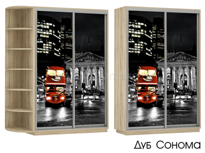 Шкаф-купе Дуо-Фото (Ночной Лондон) 1200*450*2200
