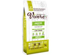 МАЛОЗЕРНОВОЙ МОНОБЕЛКОВЫЙ КОРМ VIVERE LOW GRAIN MEDIUM ADULT DUCK С УТКОЙ ДЛЯ ВЗРОСЛЫХ СОБАК СРЕДНИХ ПОРОД 1 КГ (ВЕСОВАЯ УПАКОВКА)