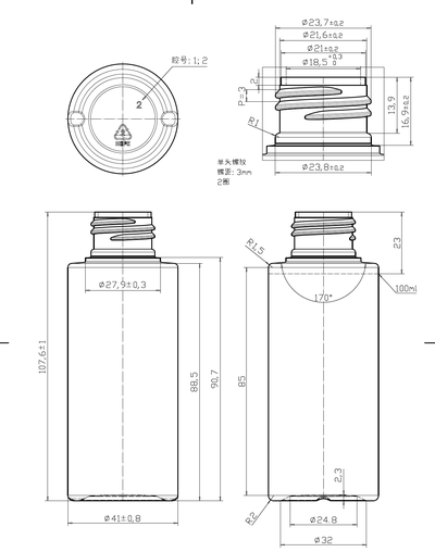Флакон Д100ХС