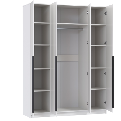 Брандо 67.16 (h2150) (4-х дв.) шкаф для одежды Белый МДФ