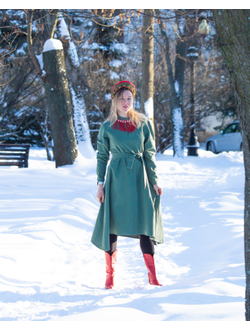 "Донское" базовое платье - укороченное, 100% крапива